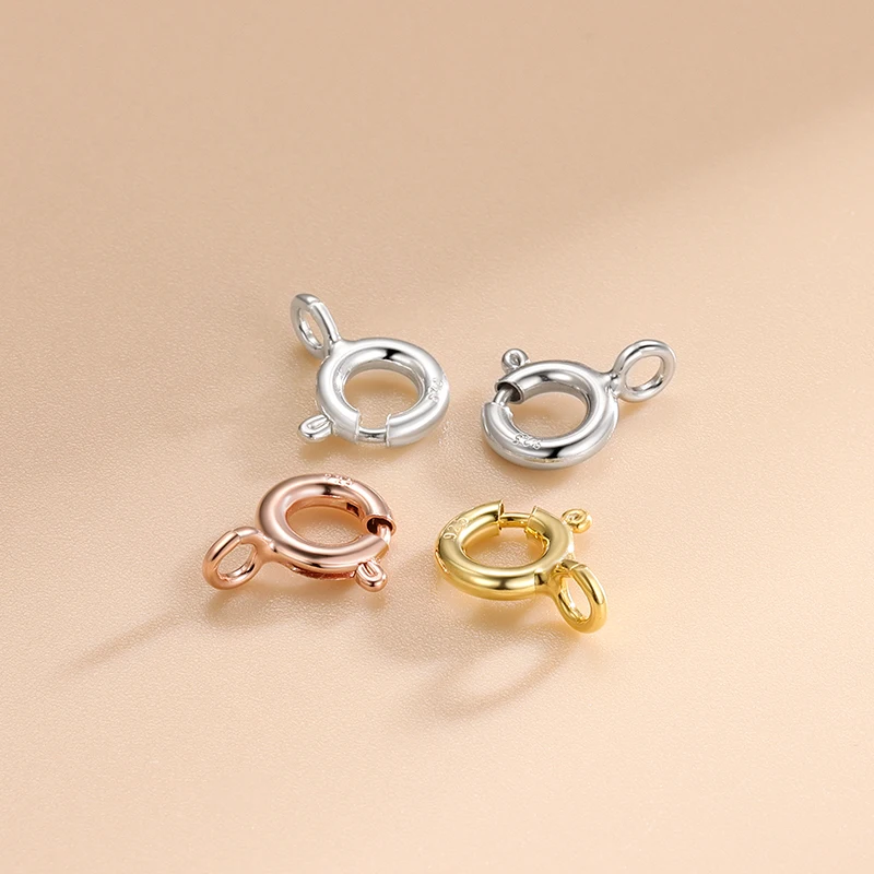 Оптовая продажа, 925 ювелирные изделия из стерлингового серебра, аксессуары, омары, пружинные застежки с открытым кольцом для браслета «своими руками»