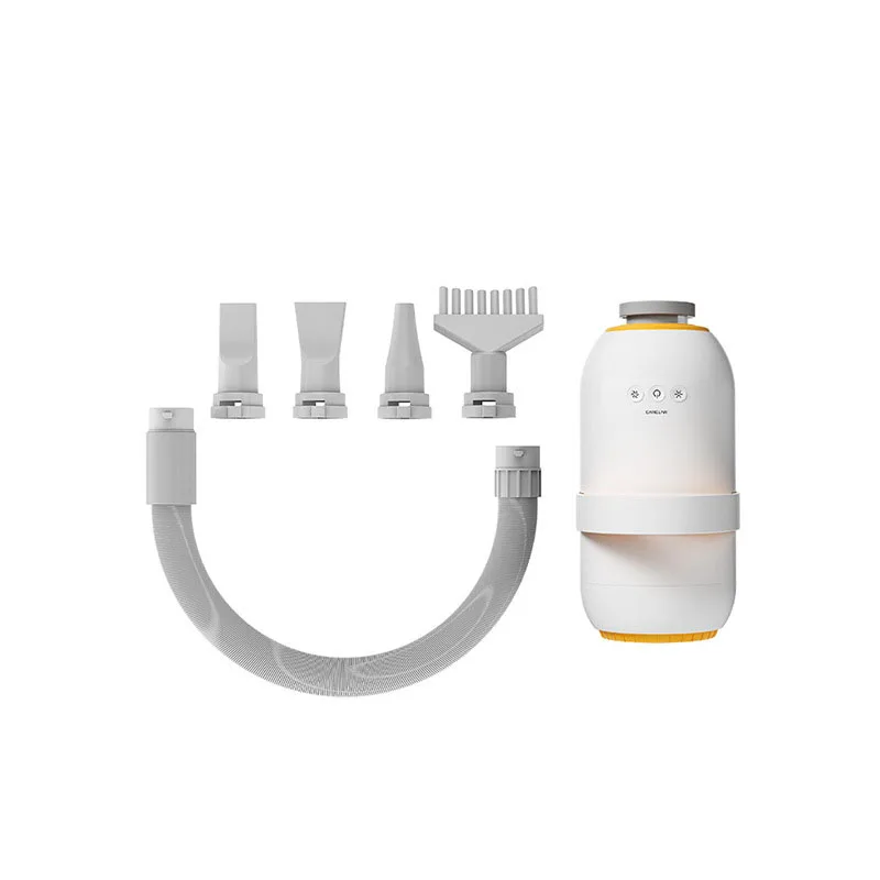 2800W Stepless Speed Pet Hair Dryer Blow & Vacuum 2 in 1 Hot and Cold Adjustable with 4 Nozzles 1 Dog Grooming Bruch 1 Pet Towel