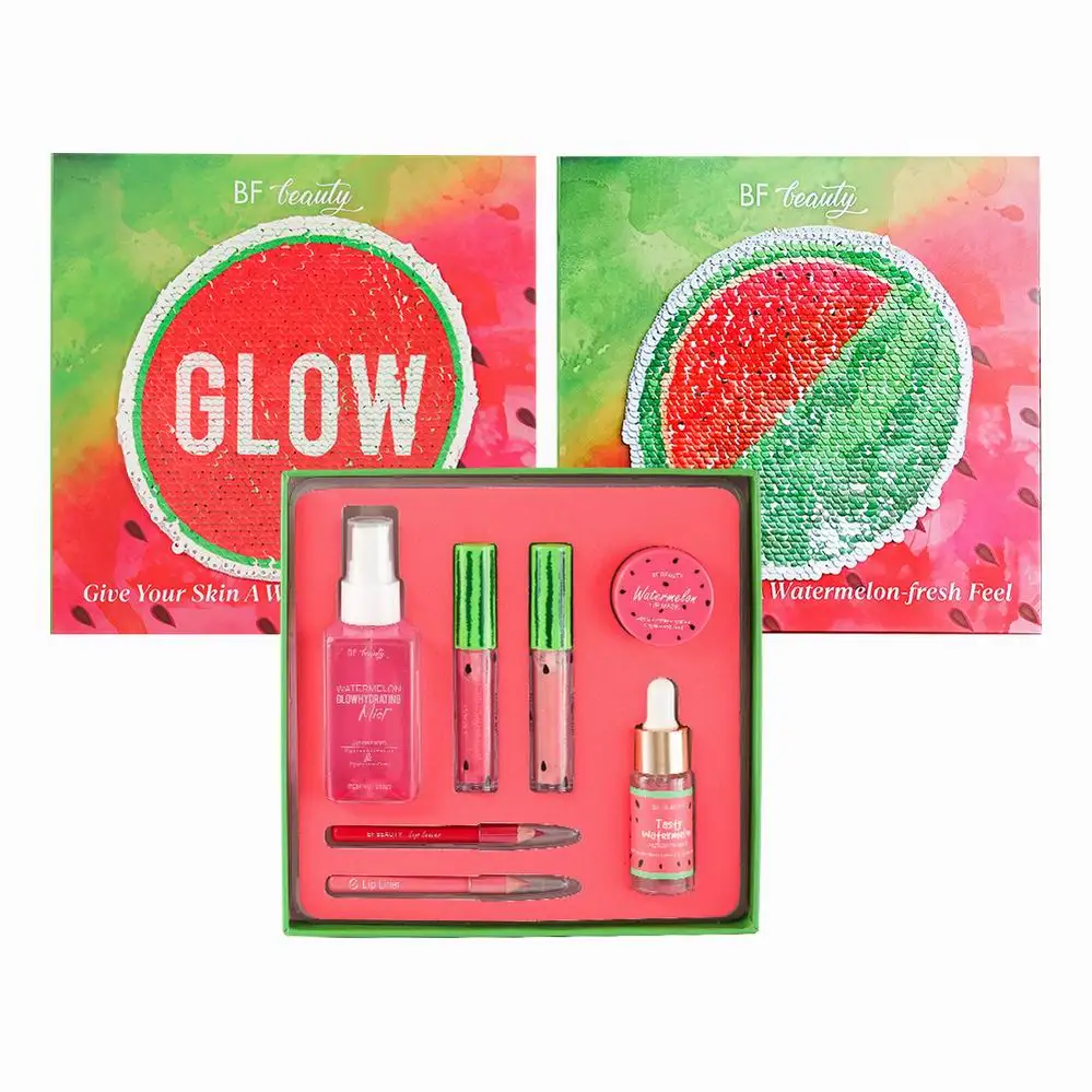 Luxury Mini Makeup Accessories Kits All In One Makeup Sets Sequin Watermelon Makeup Set for Dark Women