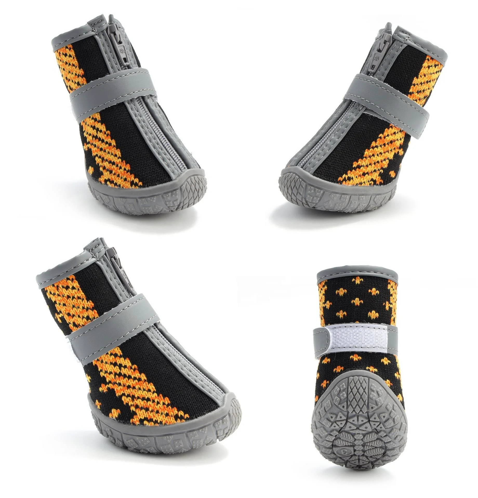 DRESSPET Charms Freedogs Mesh Waterproof  From Manufacturer With Reflective Hot Pavement Huskies Sneakers Dog BootsShoes