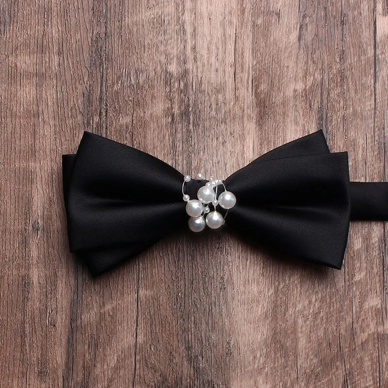 Hao Han Wholesale Customize Accessories Fashion Classic Polyester Multiple Design Bow Tie Straps Self Tie Bow Ties