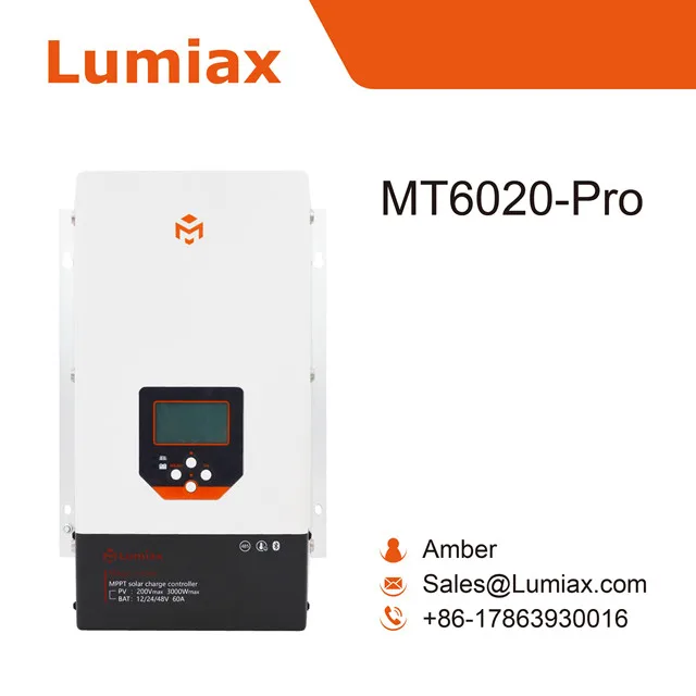 Lumiax 60A 12V 24V 48V mppt solar charge controller 200V max PV input for telecom communication base station