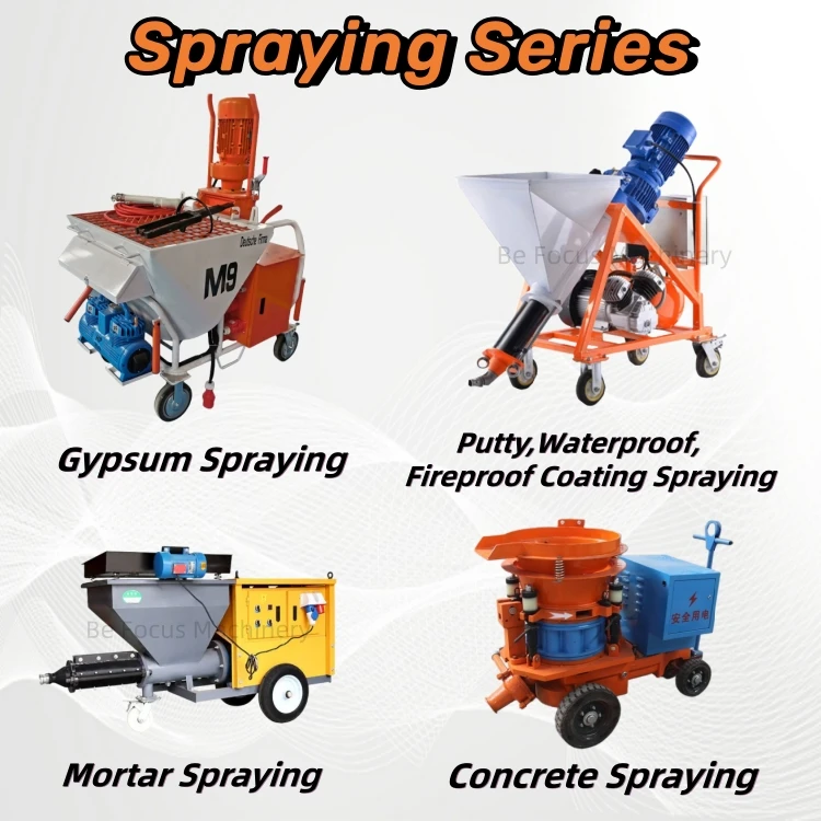Globally Double Compressor Stator Rotor Mortar Spray Machine Mortar Spray Machines Pump Concrete Sprayer Machine