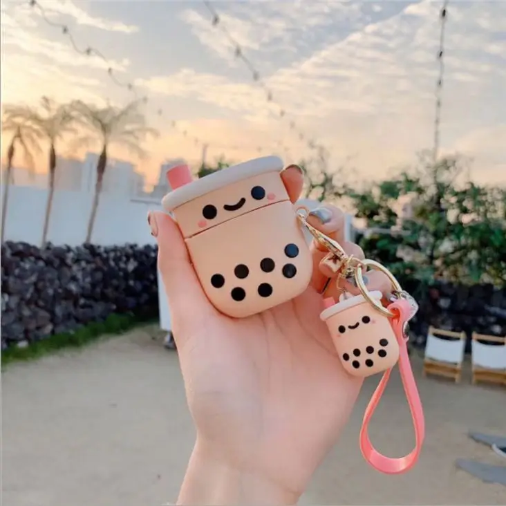 Оптовая Продажа Kawaii кофейная чашка брелок для сумок мультяшный аниме Boba Bubble