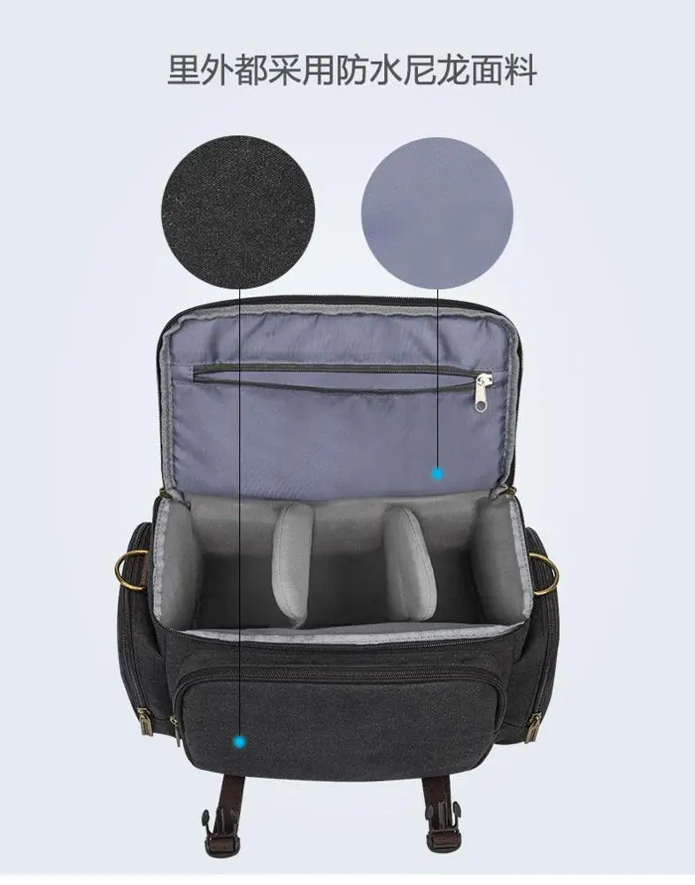 factory price waterproof large camera bag for video in travel