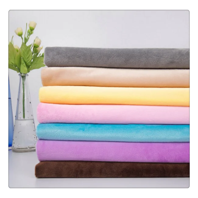 100% polyester plush fleece fabric for teddy bear