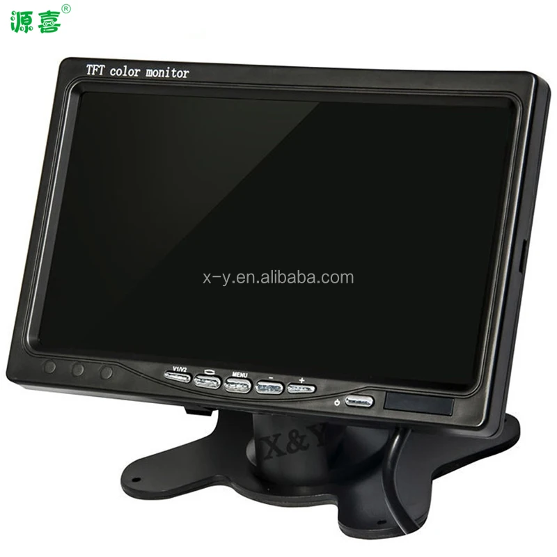 Car 7 Inch Monitor Display 12V-24V 7 inch TFT LCD Color HD Screen for Auto CCTV Reverse Rear View Backup Camera Stand or Shell