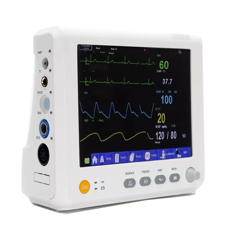 Hospital Medical Surgical Emergency Equipment Portable ICU Multiparameter Patient Monitors Vital Sign Monitoring
