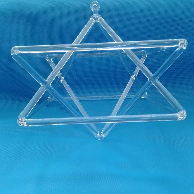 HF Merkaba Star Clear Quartz Crystal Singing Pyramid