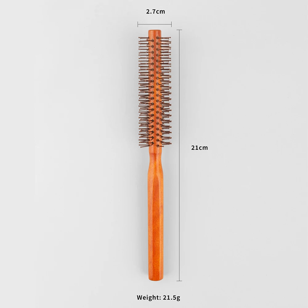 Heat resistance Round Curling Combs Professional Wooden Round Brush for Blow Drying Anti Static Hairbrush