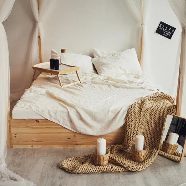 
China factory hotsale stock 100 pure bed linen fabric for shirt 