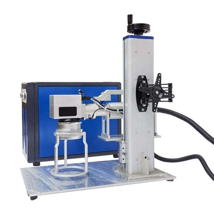 ZIXU Laser Gas Cylinder Marking Machine for O2 CO2 CNG LNG Cylinder 1mm Deep Marking Engraver China