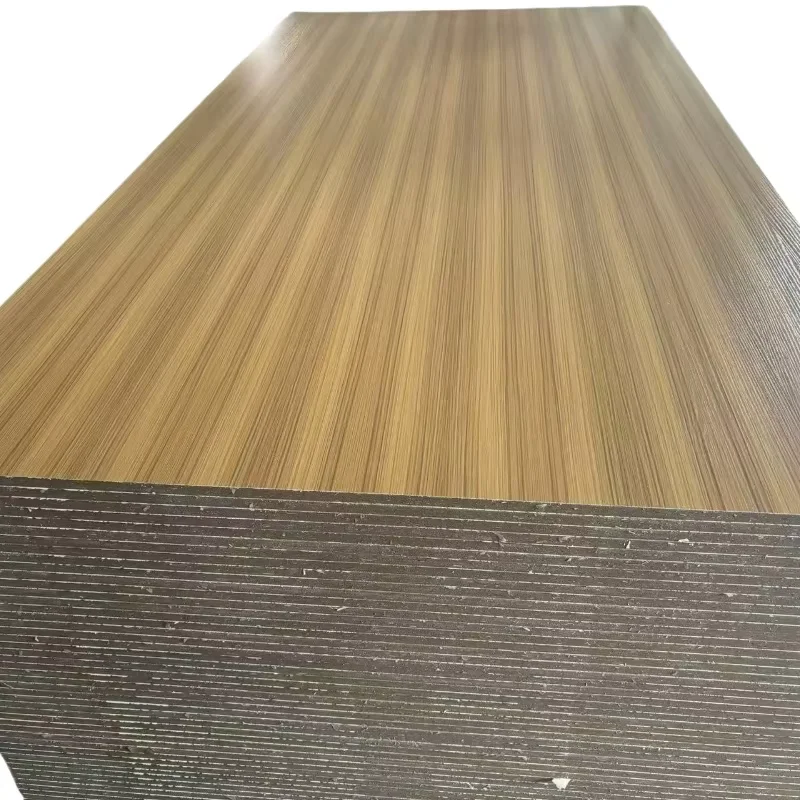 Blue White Color Melamine Paper Slotted Mdf Plywood Chipboard Flakeboard Particle Board
