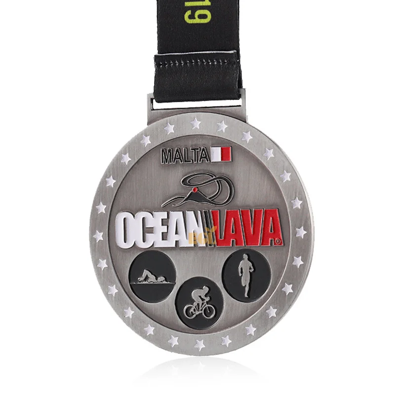 Manufacturer Custom Metal Casting Medalla Medal Fencing Sport Competition 3D Medals With Lanyard