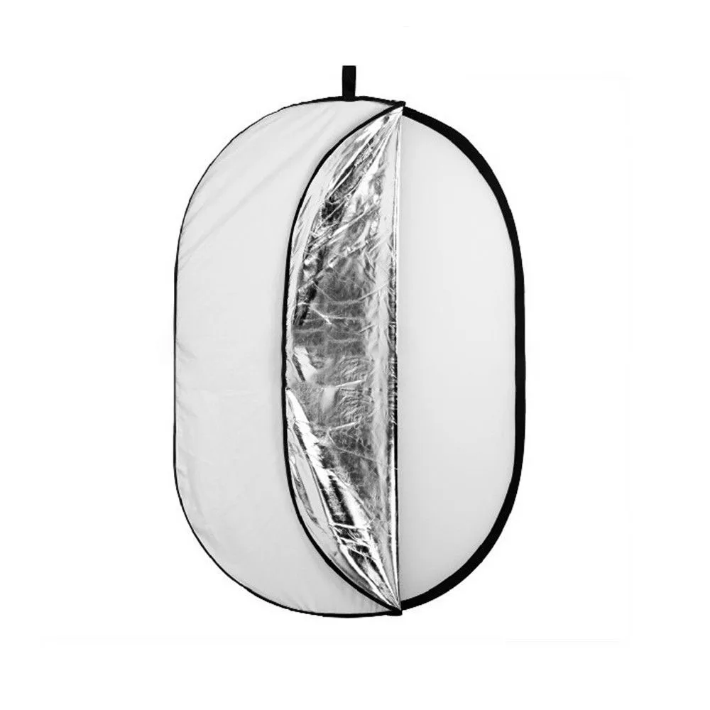 UEGOGO 90 X 120cm Metal Photography Collapsible Reflector 5-in-1 Oval Camera Lighting Reflecting Kit Photo Multi-disc Reflector