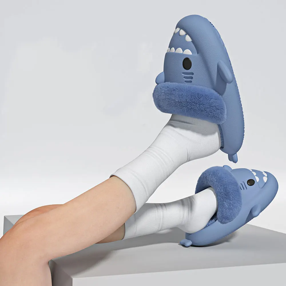 Super Comfy Fall/Winter Indoor and Outdoor Non-Slip Warm EVA Shark Slippers