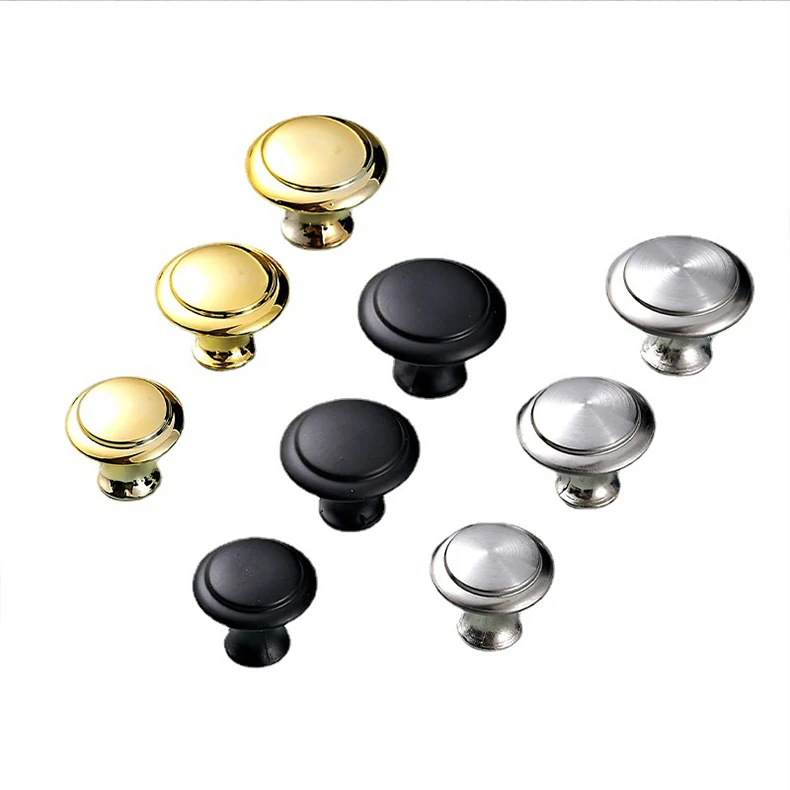 Zinc Alloy Mushroom Pull Single Hole Pull Metal Round Single Hole Small Pull Modern Simple Drawer Cabinet Door Handle