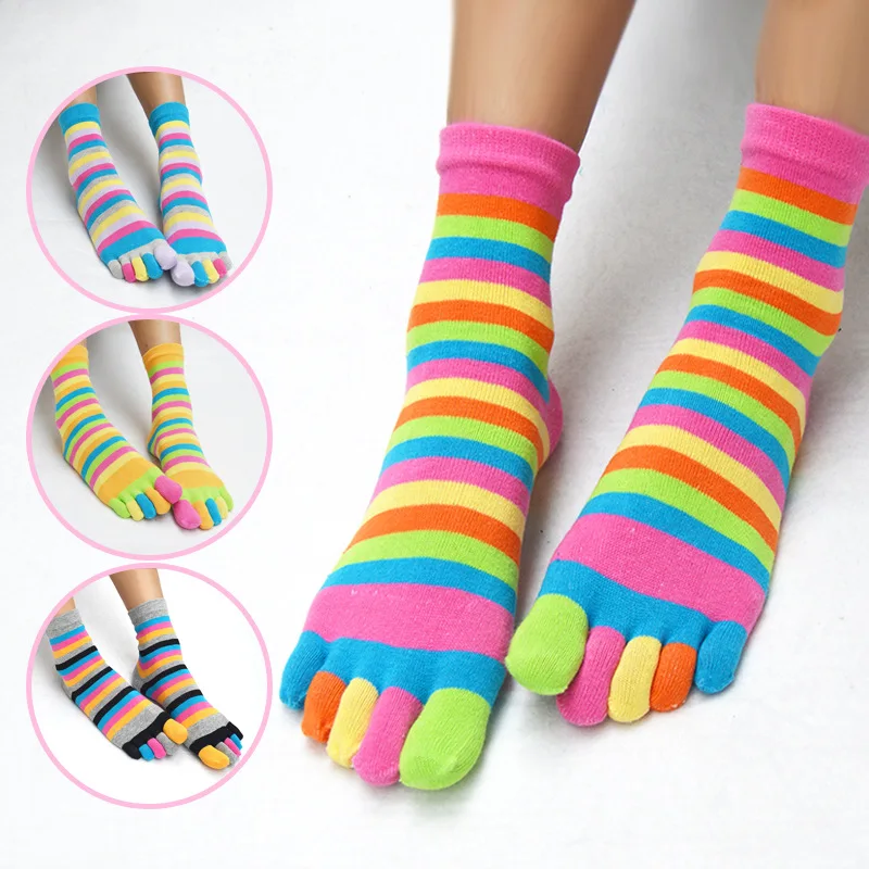 Носки с открытым носком; Хлопковые спортивные носки для бега с пятью пальцами; yoya