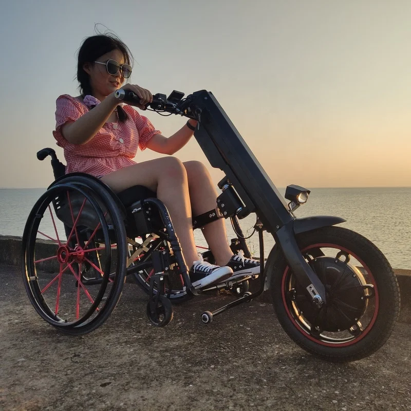 power handcycle wheelchair attachment handicap device handbike 500w 36v electric wheelchair trolley no triride