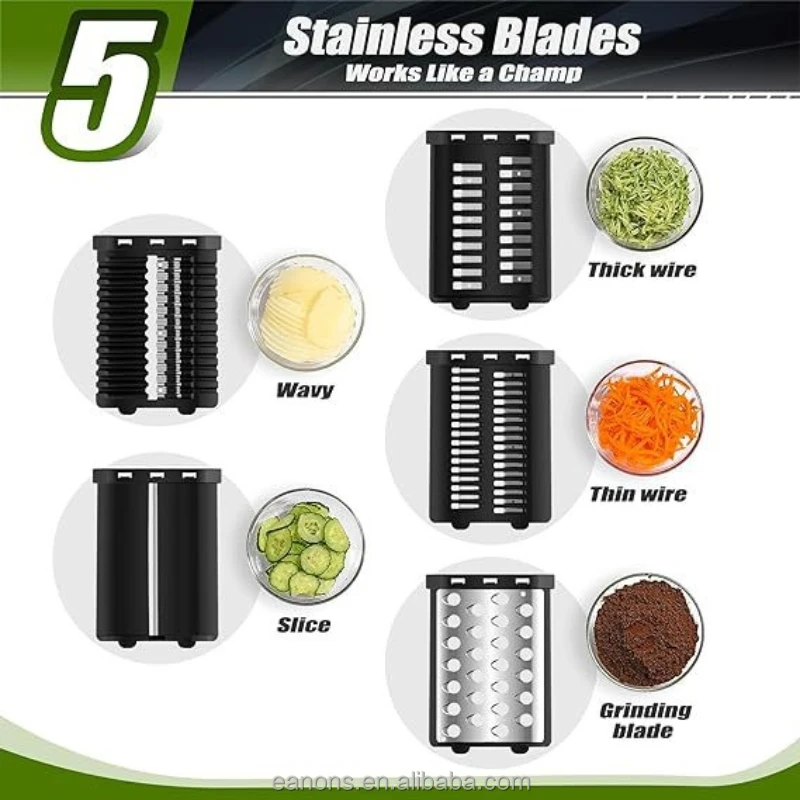 Multifunction automatic home  kitchen shred shaving salad maker proccesser vegetable cutting cutter slicer machine