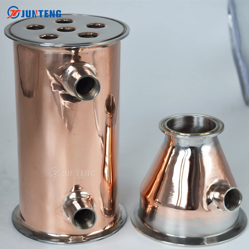 Красный медный дефлегматор спиртовой дистиллятор машина рефлюкс дистилляции конденсатор башня