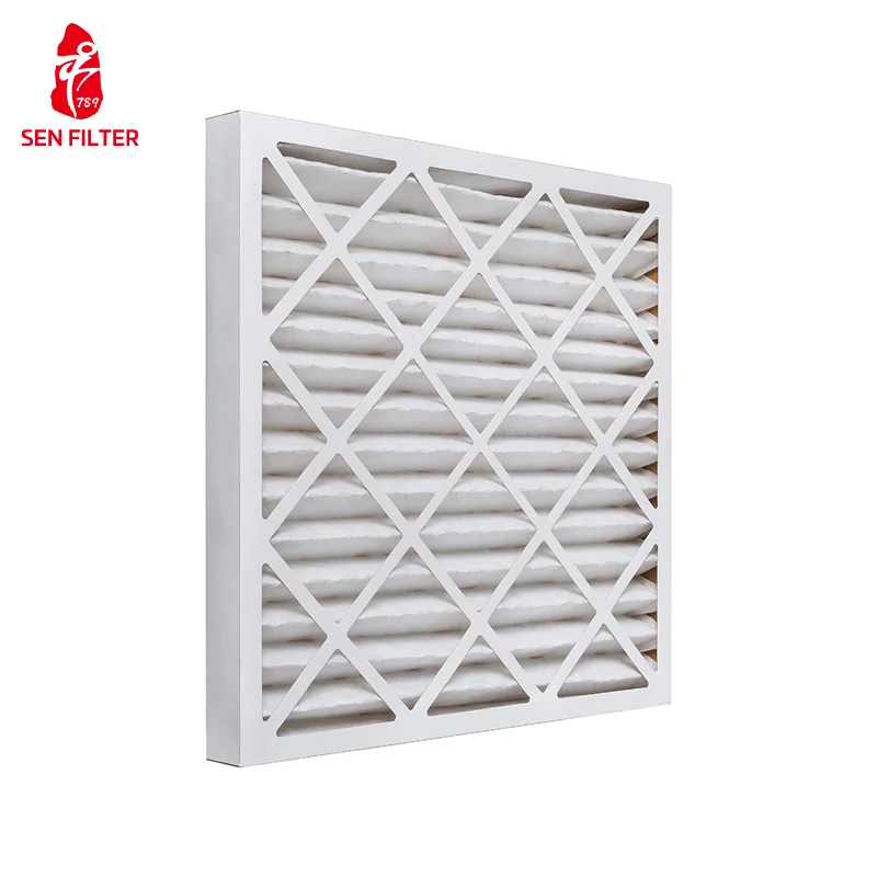 Картонный воздушный фильтр 20x20x1 HVAC плиссированная панель предварительной для вентиляции G4 F5 F6 F7 F8 F9 MERV 4 6 8 11 12 13 16