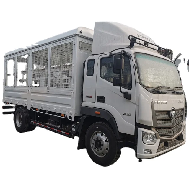 FOTON Aumark TX M3 4700WB dry cargo box truck 8T diesel engine 4*2 close van vehicle Fence truck body