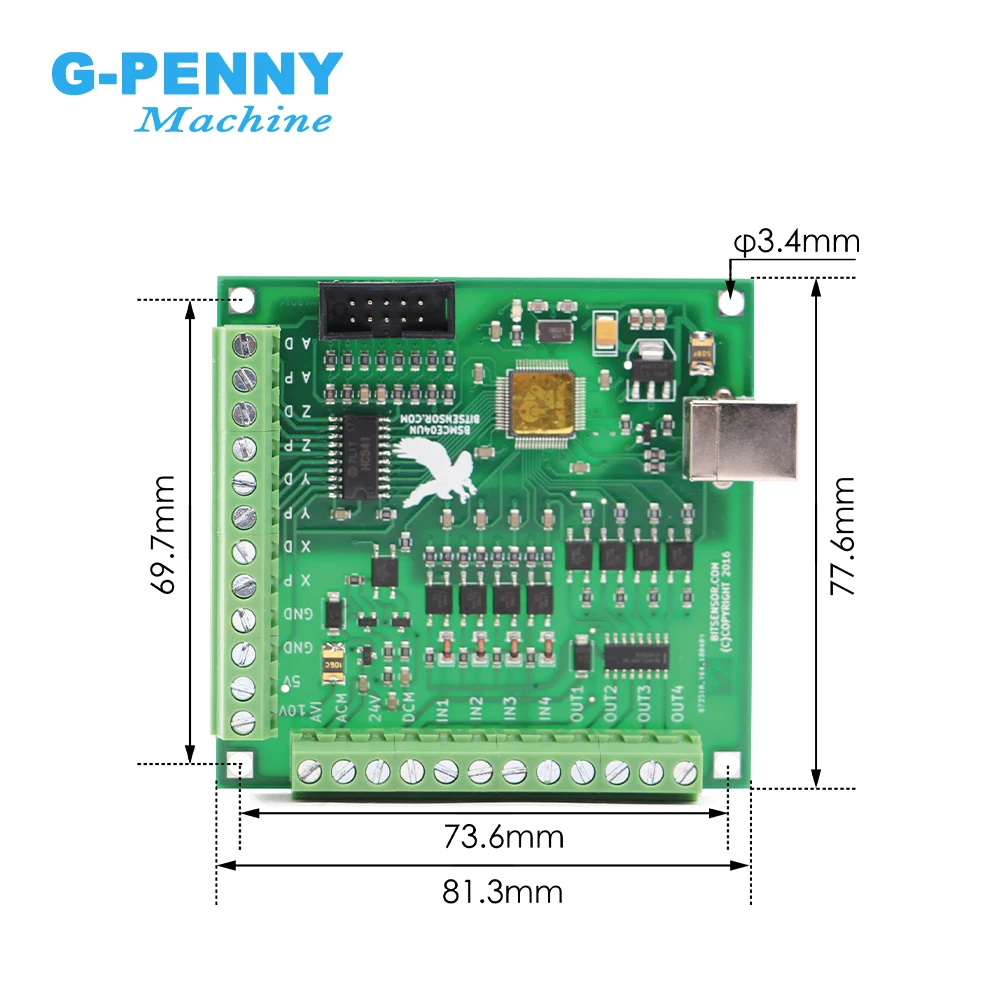 NEW ! 4 Axis USB Motion Controller Interface Board MACH 3 system PWM control 100KHz , support Win XP, Win 7, Win 8