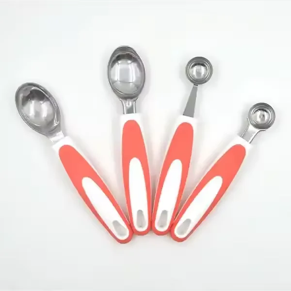 Top Seller Stainless Steel Melon Baller Scoop Fruit Puree Spoon Ball round Spoon Metal Fruit Ball Digger for Watermelon