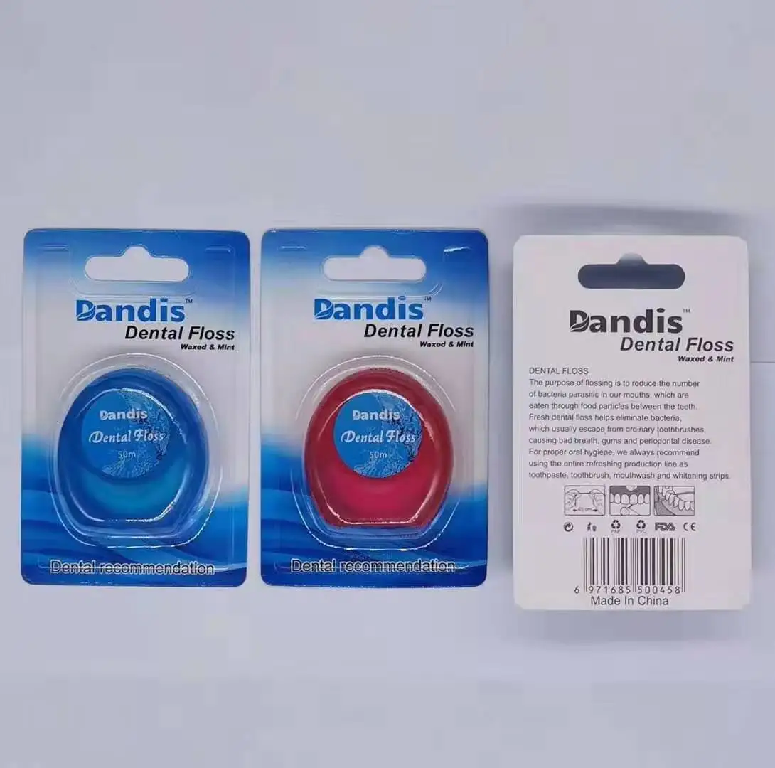 Waxed Dental Floss in Teeth & Gum Protection -Shred-Resistant, Smooth & Stretchable for Thorough Cleaning -Natural Dental Floss