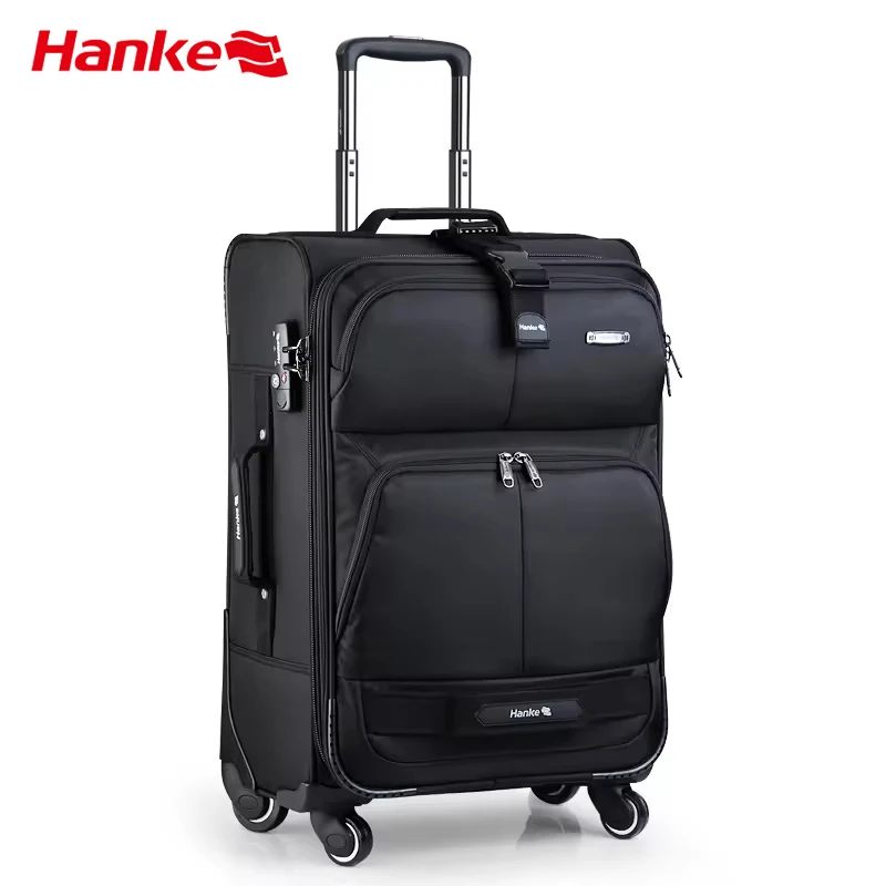 Hanke large capacity travel suitcase custom trolley soft waterproof nylon fabric maletas de viaje set luggage bags