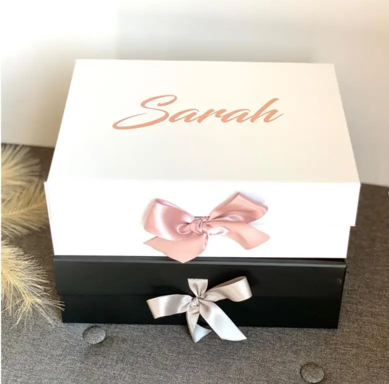 Flat Packed Custom Printing Magnetic Closure Satin Gift Boxes Clasp Style Box Cardboard Book Shaped