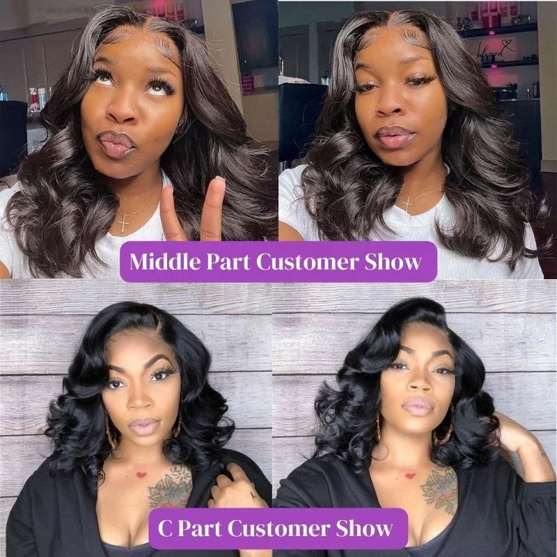 Wholesale Brazilian Human Hair Bob Wig, Short Part Bob Wigs Human Hair Lace Front, HD Glueless Lace Frontal Human Hair Wigs