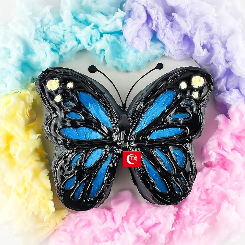 TX Acrylic Butterfly Cake Board Guide Edge Shape Baking Tools Acrylic Ganache Disc Cake Essentials Kit For Smooth Buttercream