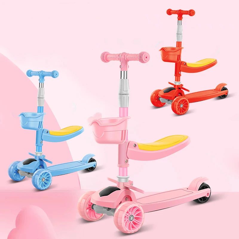 High quality folding kids 3 wheel electric scooter bike children with seat