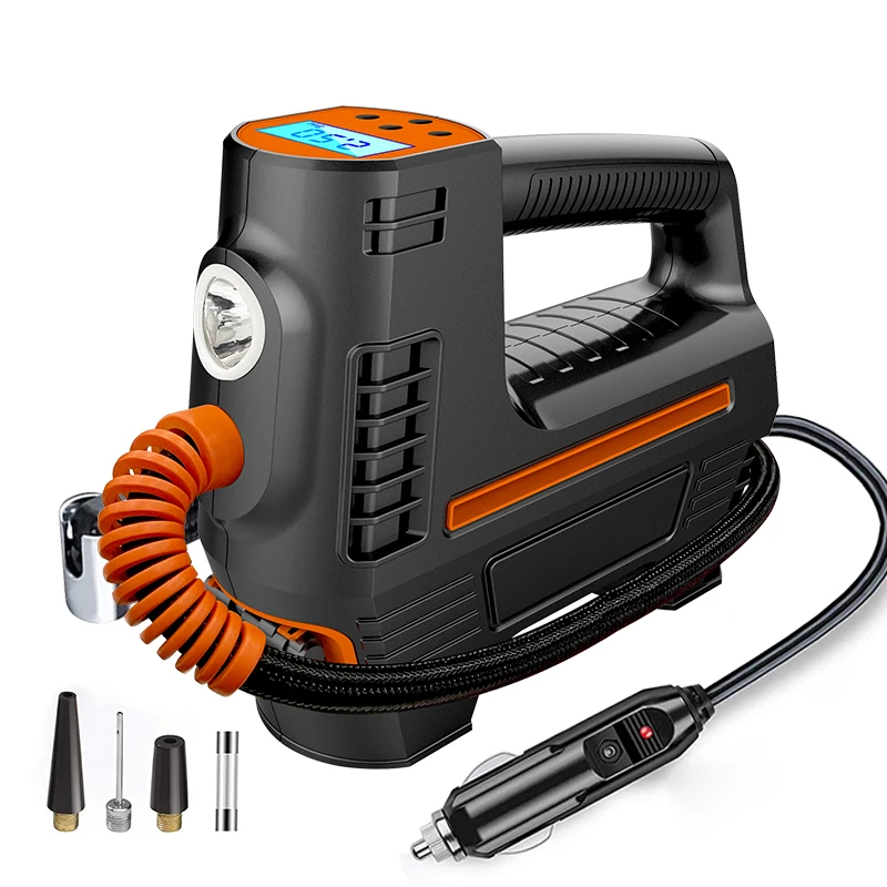 Dc 12V Portable Air Compressor Car Tire Pump, Car Tire inflator, Auto Tire Pump with Led Light