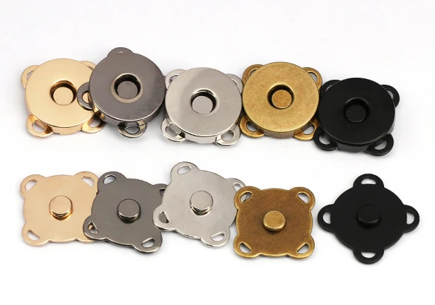 14mm 19mm 24mm Colorful Sewing Invisible Magnet Clasp Metal Alloy Magnetic Snap Button