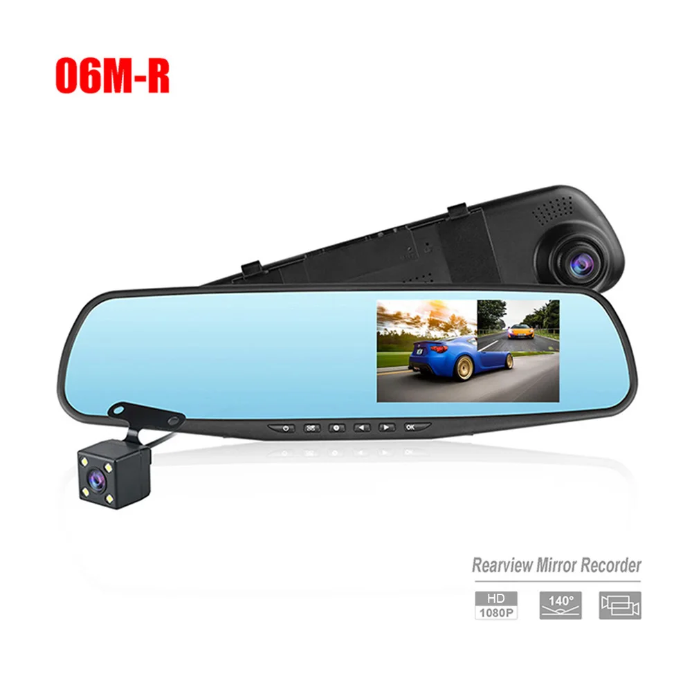 HD 1080P car dvr video recorder night vision dual car mirror dash cam