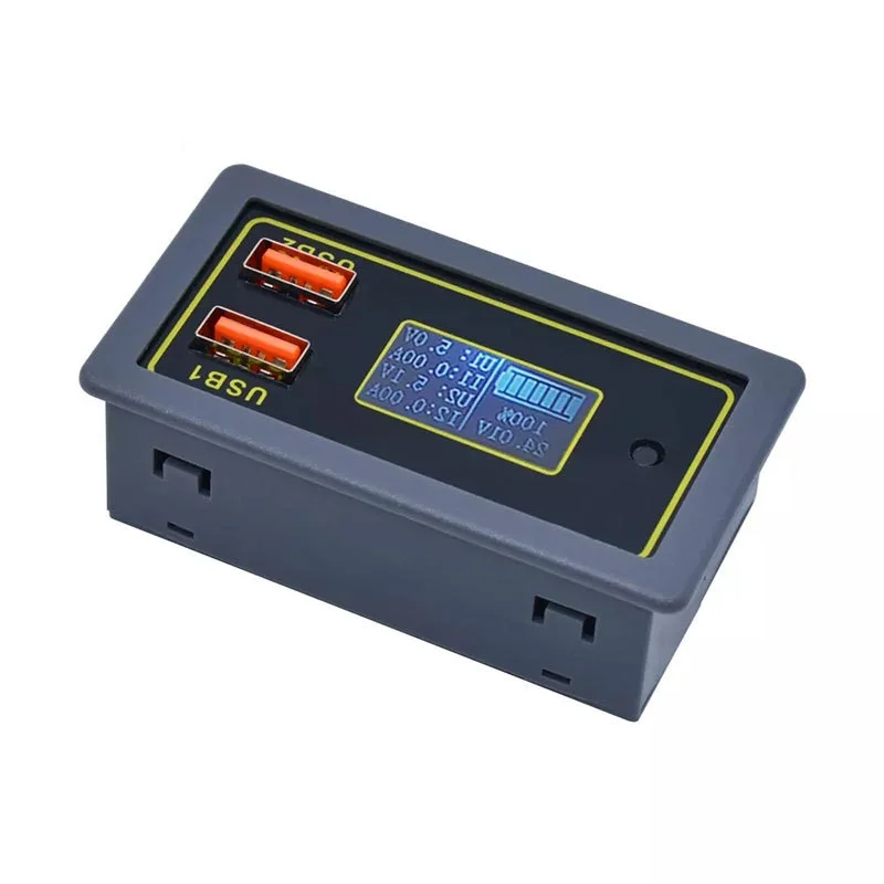 ZK-BC 4.5-32v 12v 24v Lead-acid lithium battery Voltmeter ammeter 18650 capacity tester battery monitor USB quick charger QC3.0