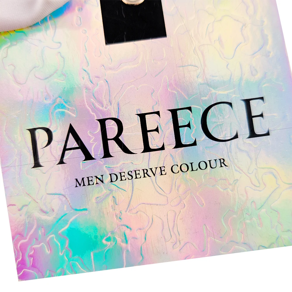 Factory Custom Holographic Hang tag Colorful Hanging Label Hologram Paper Hang Tag  for Clothing Garment with metal hole
