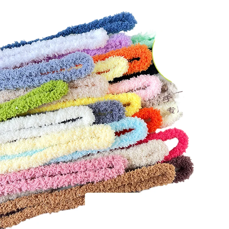 2408 wokada 15MM Coral velvet Twister bar diy material pack thick crypto plush strip puppy rabbit doll wholesale