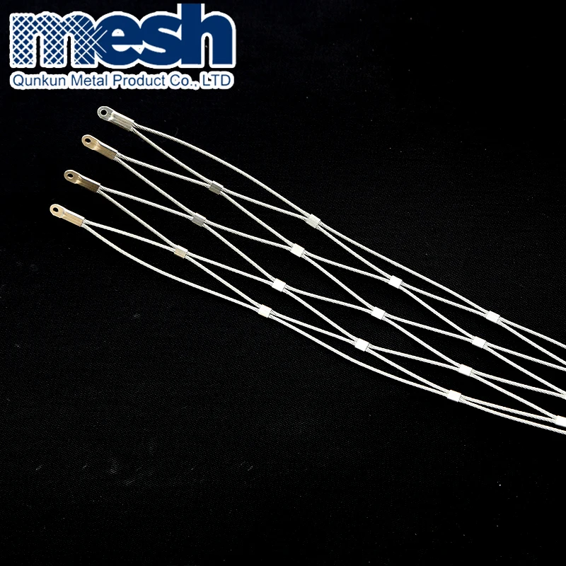 Ferrule Type rope mesh Zoological enclosure Stainless steel wire rope zoo fencing mesh