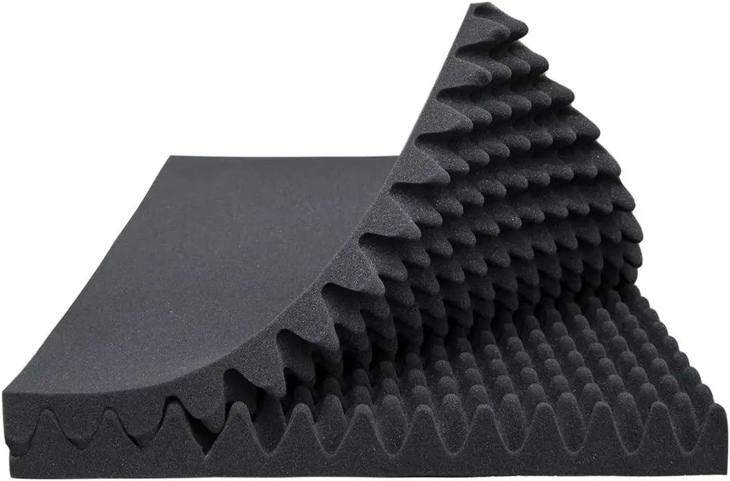 Ceiling-Mounted Cotton Acoustic Foam Panels Flame Retardant Super Sound Insulation Wave Shape for Studio Hotel Applications