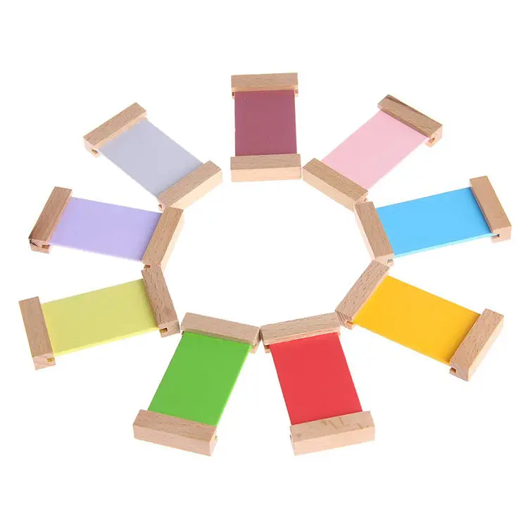 Wholesale custom Preschool Sensorial Wooden Montessori Muebles Toys Color Tablets Box For Kids
