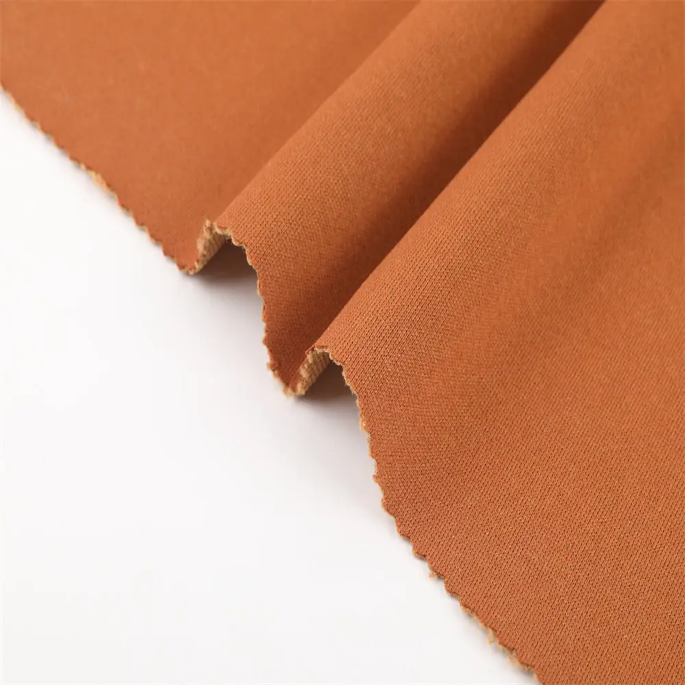 W250 Factory wholesale Stock 250-260 GSM Knitted French Terry 100 Polyester Fabric For Hoodie Sweatshirt Clothing