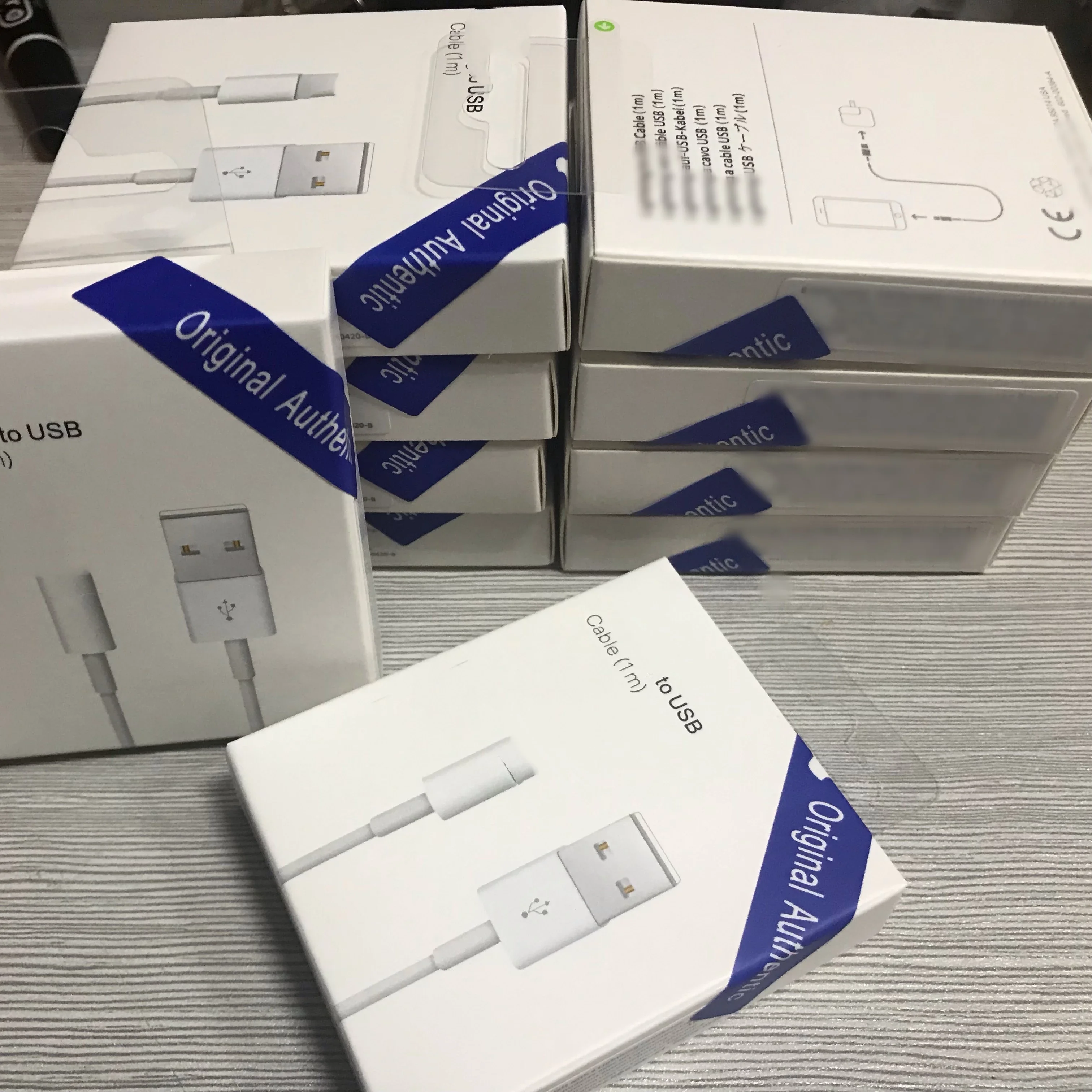 100% Original For Foxconn 1m 3ft 2m E75 Chip 8ic 8pin USB Data Sync Charger Cable For iPhone XS X 7plus 6s With Retail Box