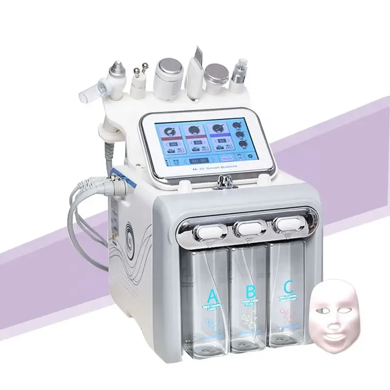 Best Sellers 7 in 1 Hydrodermabrasion Hydro Water Facial Machine With Led Mask beauty Oxygen Therapy Facial Machine Oxygen