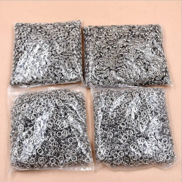 9,5 мм/11 мм, серебряное кольцо, металлическая кнопка, Детские зубцы, кнопки для детской одежды