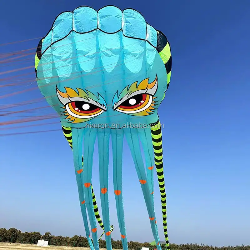 New Kite Software 6 Color Large Octopus Jellyfish 8m Large Adult Wind Resistant Easy Windy Outdoor Leisure Sport Kite