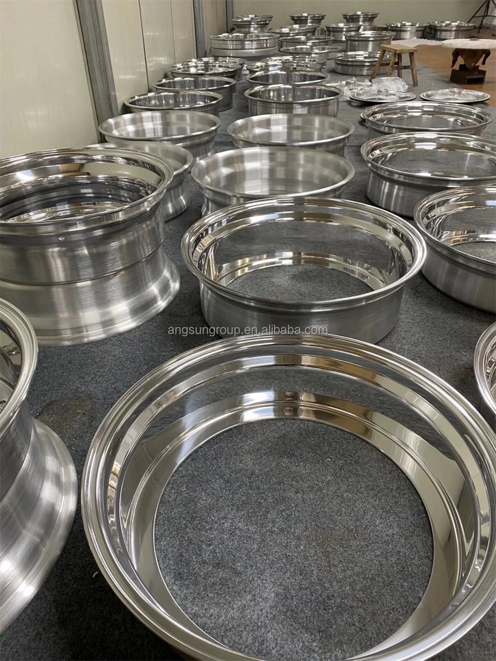 
High quality 6061 T6 material 3 pieces forged split wheel rim 16 to 17 step lip inner barrel for bbs series oz ect 